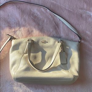 white coach bag